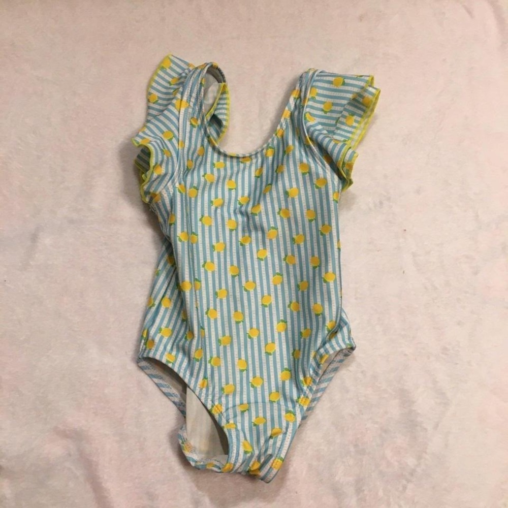 Jessica Simpson Baby/Toddler Swimsuit 3T – One‑Piece Lemon Print |